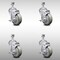 Service Caster 4 Inch SS Gray Polyurethane Wheel Swivel 12mm Threaded Stem Caster Set Brake SCC-SSTS20S414-PPUB-TLB-M1215-4 - alternate 4
